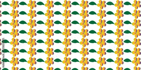 Obraz yellow flowers and leaves background