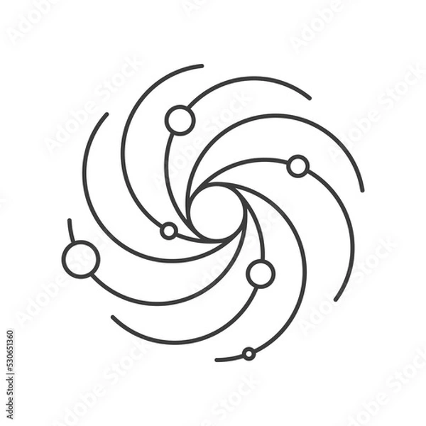 Fototapeta Milky Way concept line icon. Simple element illustration. Milky Way concept outline symbol design from space set. Can be used for web and mobile on white background