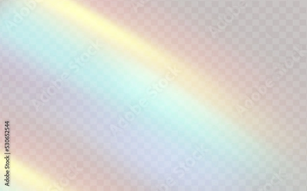 Fototapeta Rainbow highlights on a black background.Glare or reflection from water and glass.Glittering particles for social media backgrounds, product presentations, photo shots.