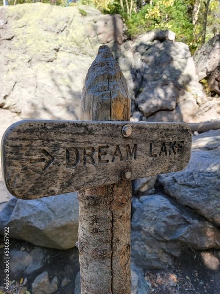 Obraz dream lake sign