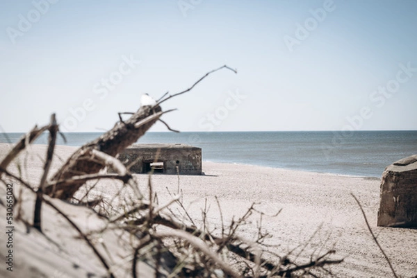 Obraz Strand mit Bunker