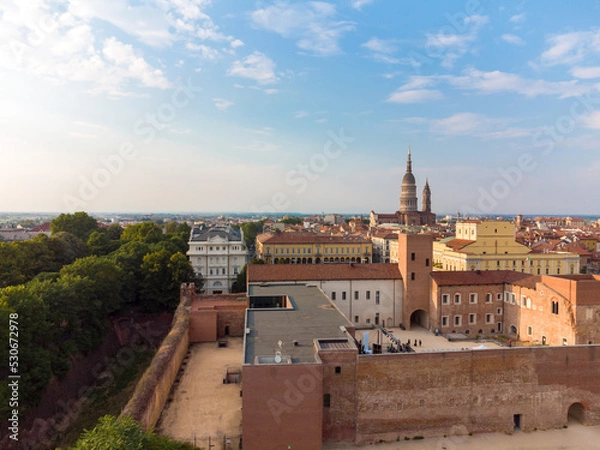 Obraz Aerial view of Novara in Italy with its famous San Gaudenzio dome 