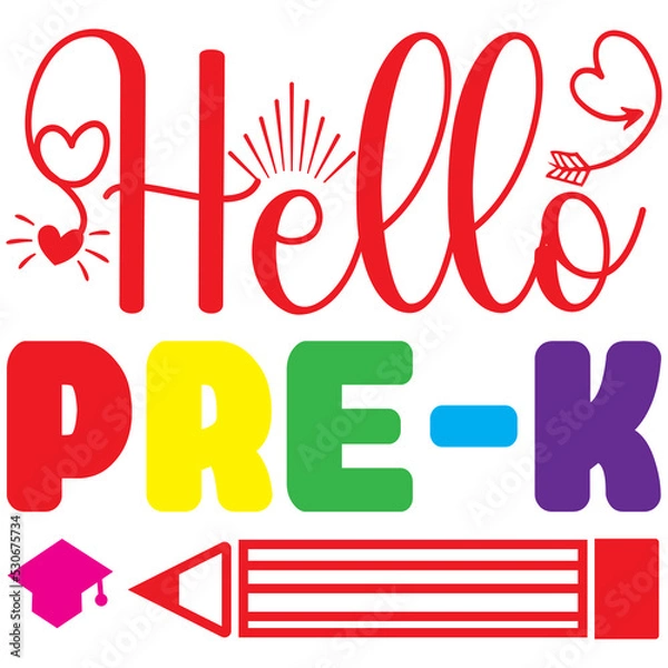 Fototapeta Hello Pre-k Grade