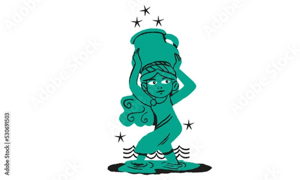 Obraz Aquarius Zodiac