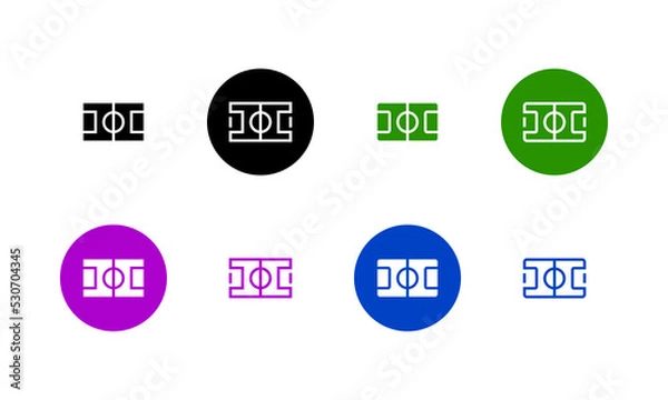 Fototapeta football icon. football, soccer, or field in flat style - stock vector.