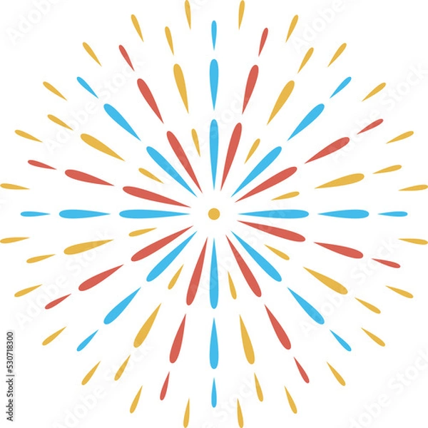 Obraz Abstract colorful burst pattern fireworks