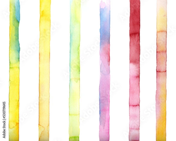 Fototapeta 水彩の縦縞