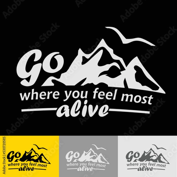 Obraz Mountain adventure quote