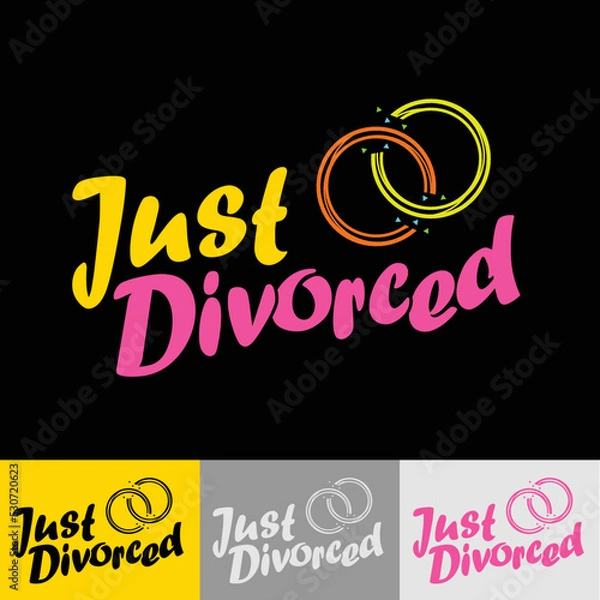 Obraz Just divorced fluorescent vector