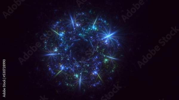Fototapeta 3D rendering abstract circle light background