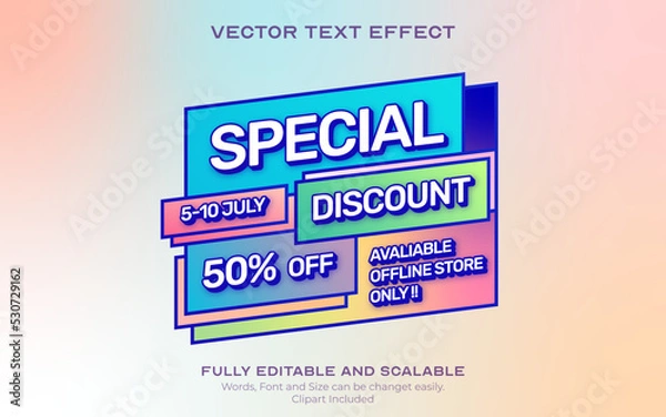 Obraz Colorfull Retro Text Effect Special Discount