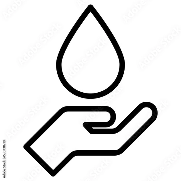 Obraz water in hand icon