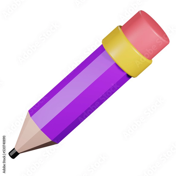 Fototapeta pencil 3d icon