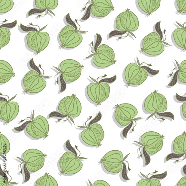 Fototapeta apples fruit vector seamless pattern