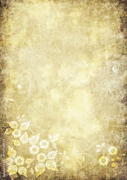 Fototapeta Digital artwork, A4. Nice page for notes. BOS Pages for Book of Shadows, Grimoire. Blank Spell Paper, Printable Junk Journal Pages, DIY Witchcraft Spell Book