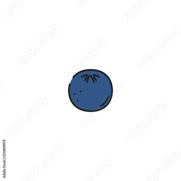 Obraz blueberry icon, vector illustration