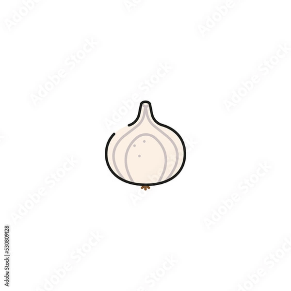 Obraz garlic icon, vector illustration