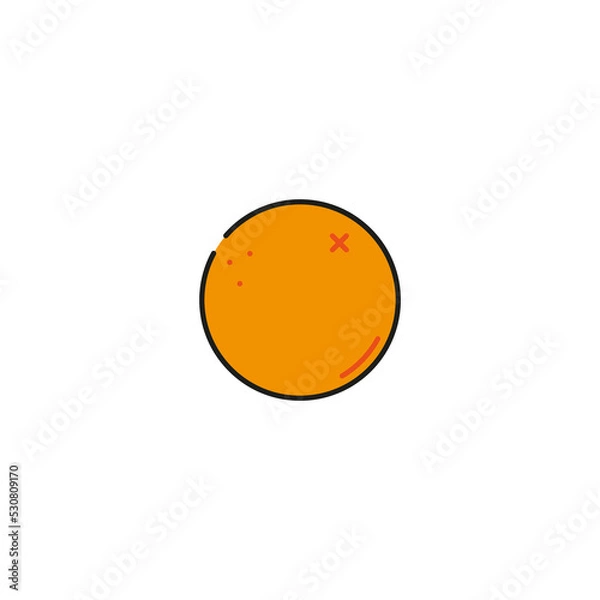 Obraz orange icon, vector illustration