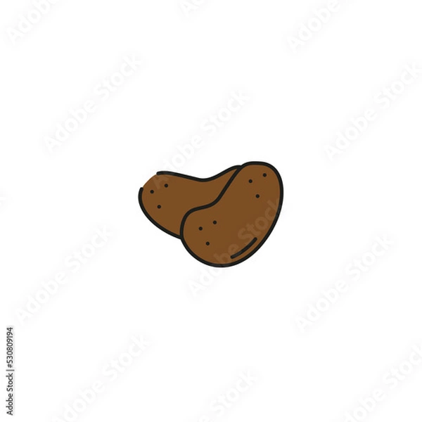 Obraz poratoes icon, vector illustration