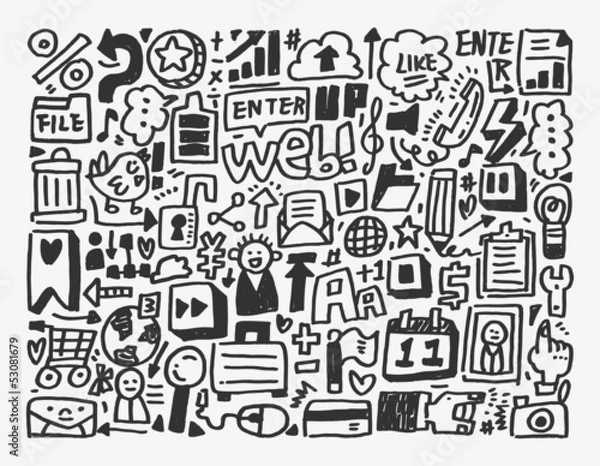 Fototapeta doodle element sieci