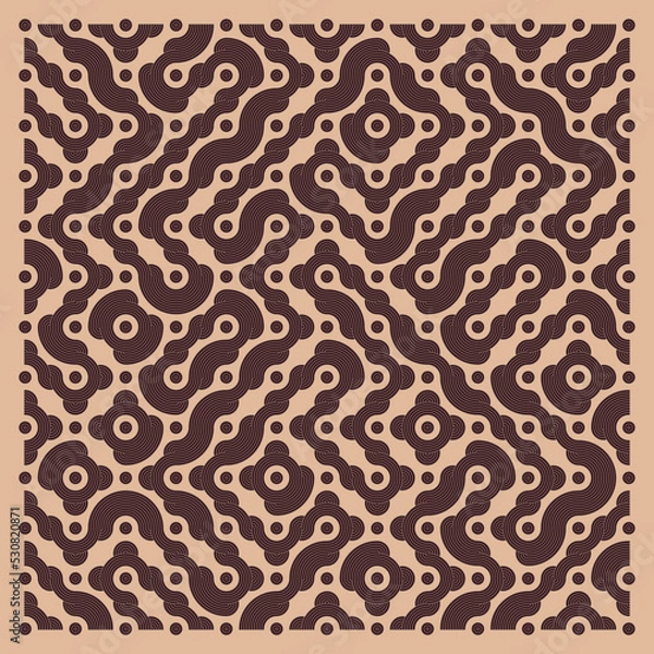 Obraz Color truchet tiling connections illustration