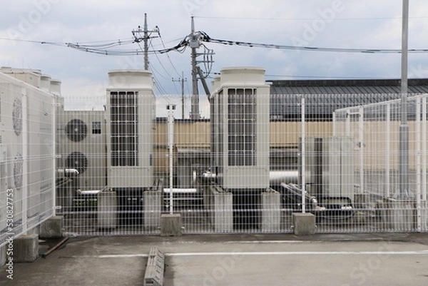Fototapeta 屋上の空調設備