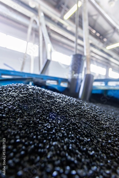 Obraz polymer for pipes, plastic close-up, raw material