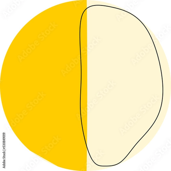 Fototapeta abstract yellow shape