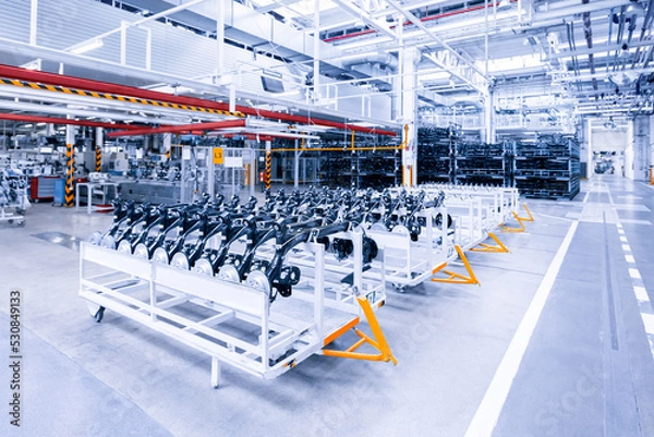 Obraz spare parts in a car plant