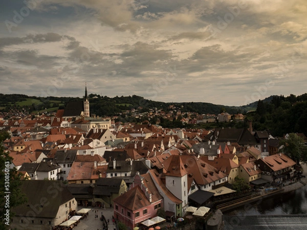 Obraz view over the czech city