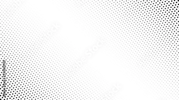 Fototapeta Black halftone dots background