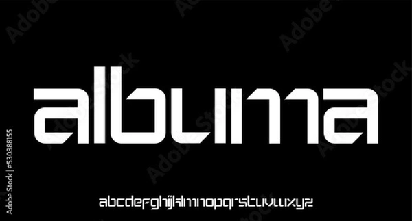 Obraz LOWERCASE modern, futuristic modern geometric font	
