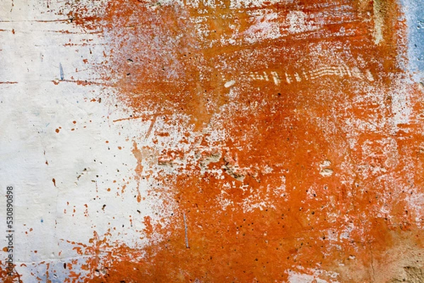 Obraz Abstraction, orange old rusty wall, texture