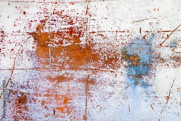 Obraz Abstraction, orange old rusty wall, texture