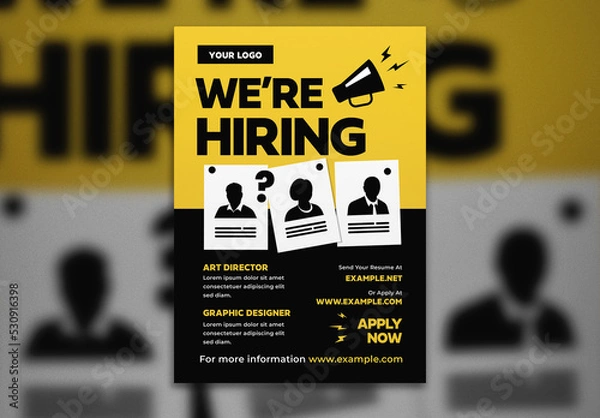 Obraz We'Re Hiring Flyer