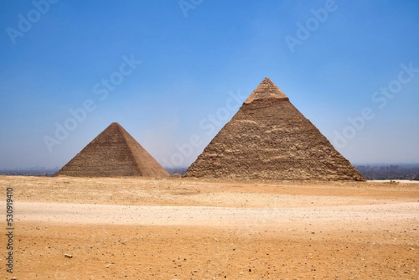 Obraz view of the pyramids of giza, egypt