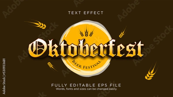 Fototapeta Bold Oktoberfest Beer Festival Text Effect Font Type