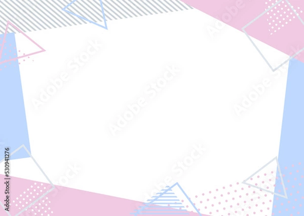 Fototapeta abstract background frame with pastel geometric patterns