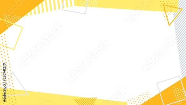 Fototapeta abstract background frame with yellow geometric patterns