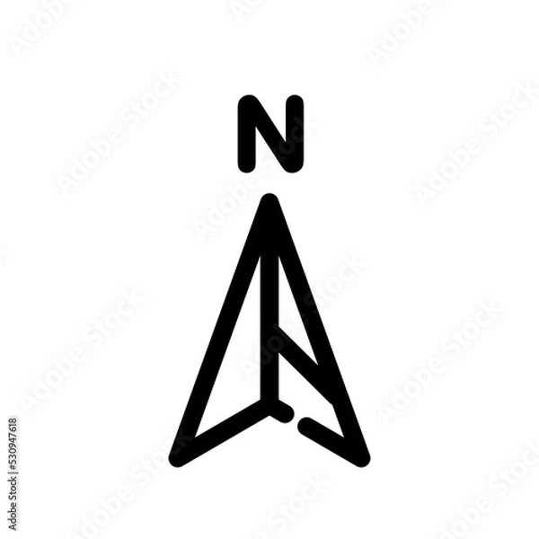 Obraz Illustration Vector graphic of  compass icon. Fit for navigator, direction, journey, gps etc.
