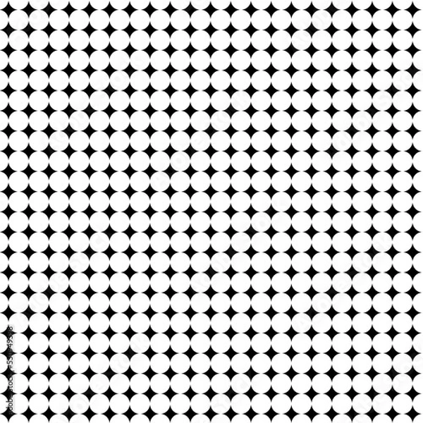 Fototapeta 秋冬カラー　丸模様　黒×白