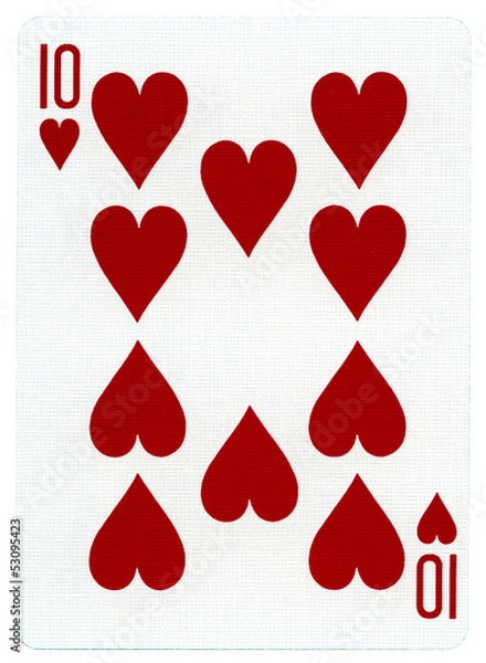 Obraz Playing Card - Ten of Hearts