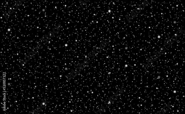 Fototapeta 夜の星と雪