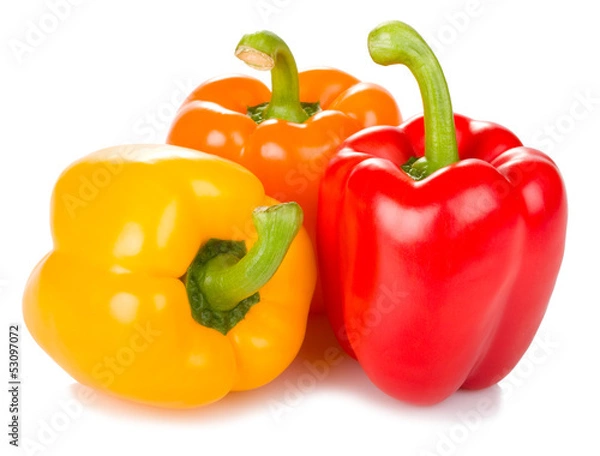 Fototapeta three bell peppers