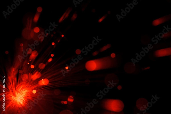 Fototapeta Blurred red h bokeh effect background.