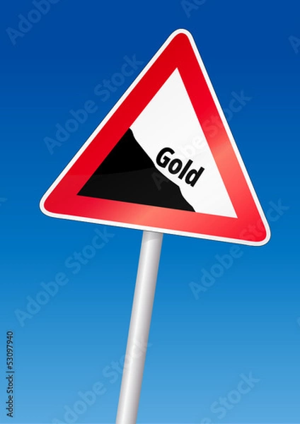 Fototapeta Fallender Goldkurs