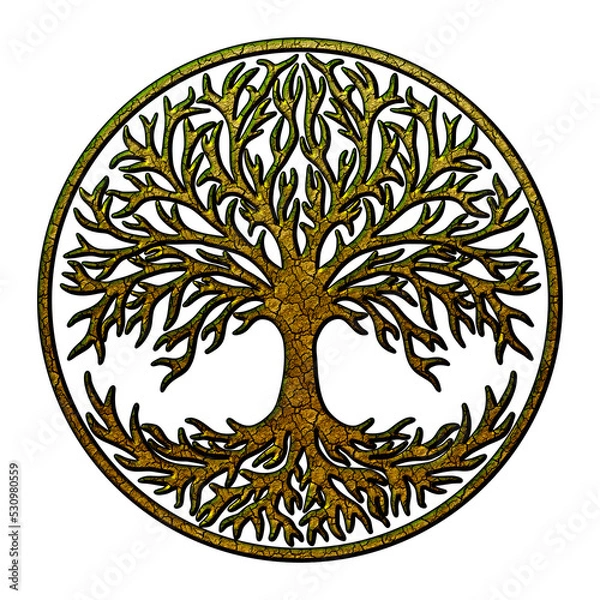 Fototapeta Celtic tree of life, Norse mythology, Yggdrasil, isolated