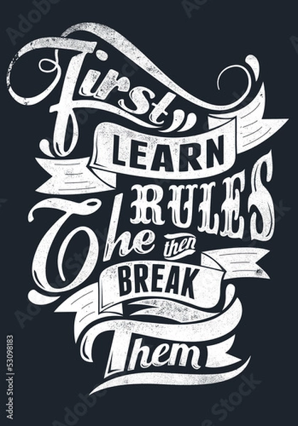 Obraz Learn the rules