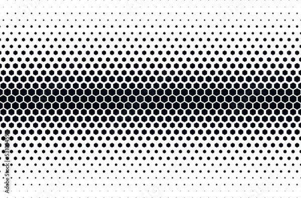 Obraz Halftone hexagon pattern. Abstract hexagonal background.