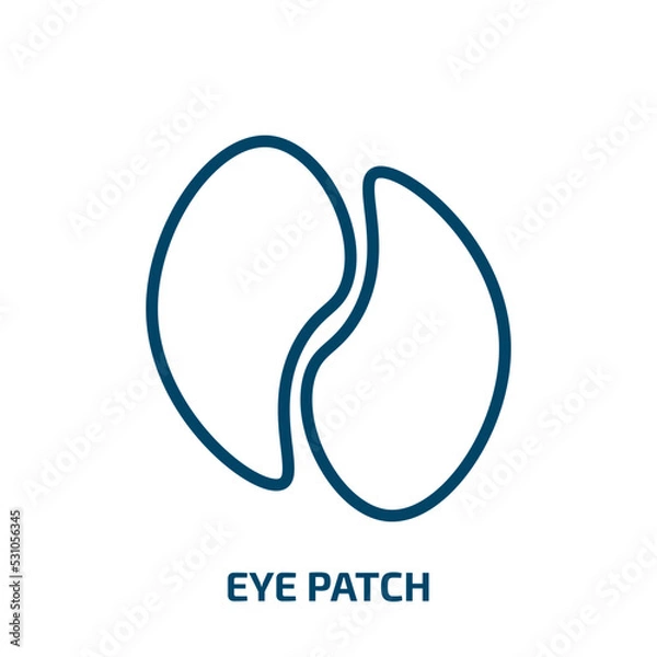Obraz eye patch icon from beauty collection. Thin linear eye patch, patch, collection outline icon isolated on white background. Line vector eye patch sign, symbol for web and mobile